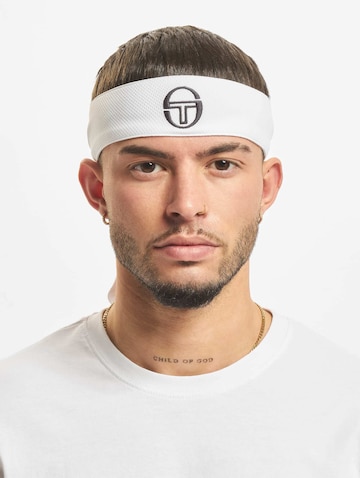 Fascia sportiva per la testa 'Pro Tie' di Sergio Tacchini in bianco: frontale