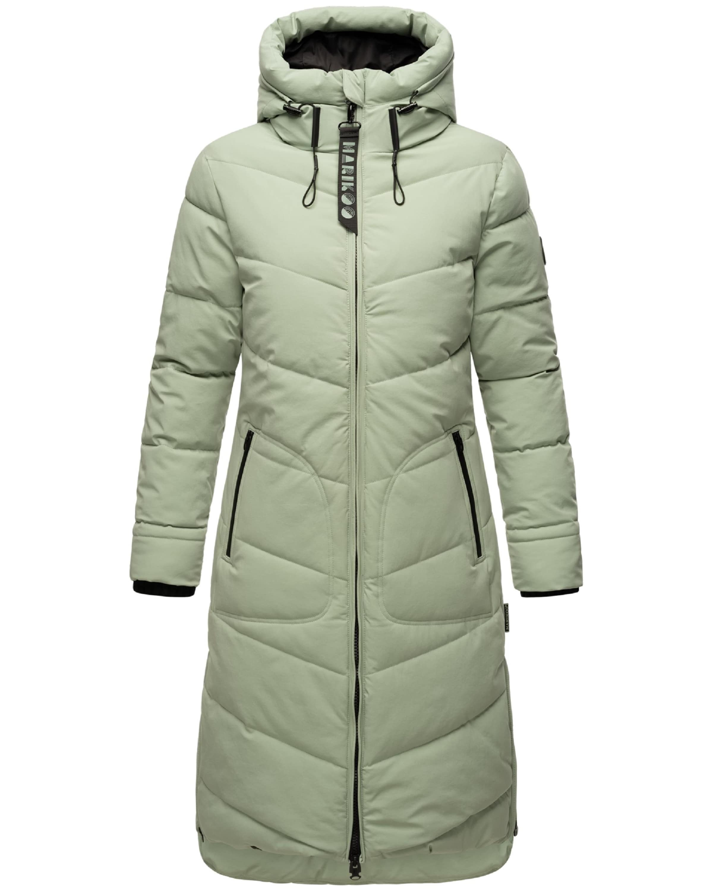 MARIKOO Wintermantel 'Benikoo' in Groen: voorkant