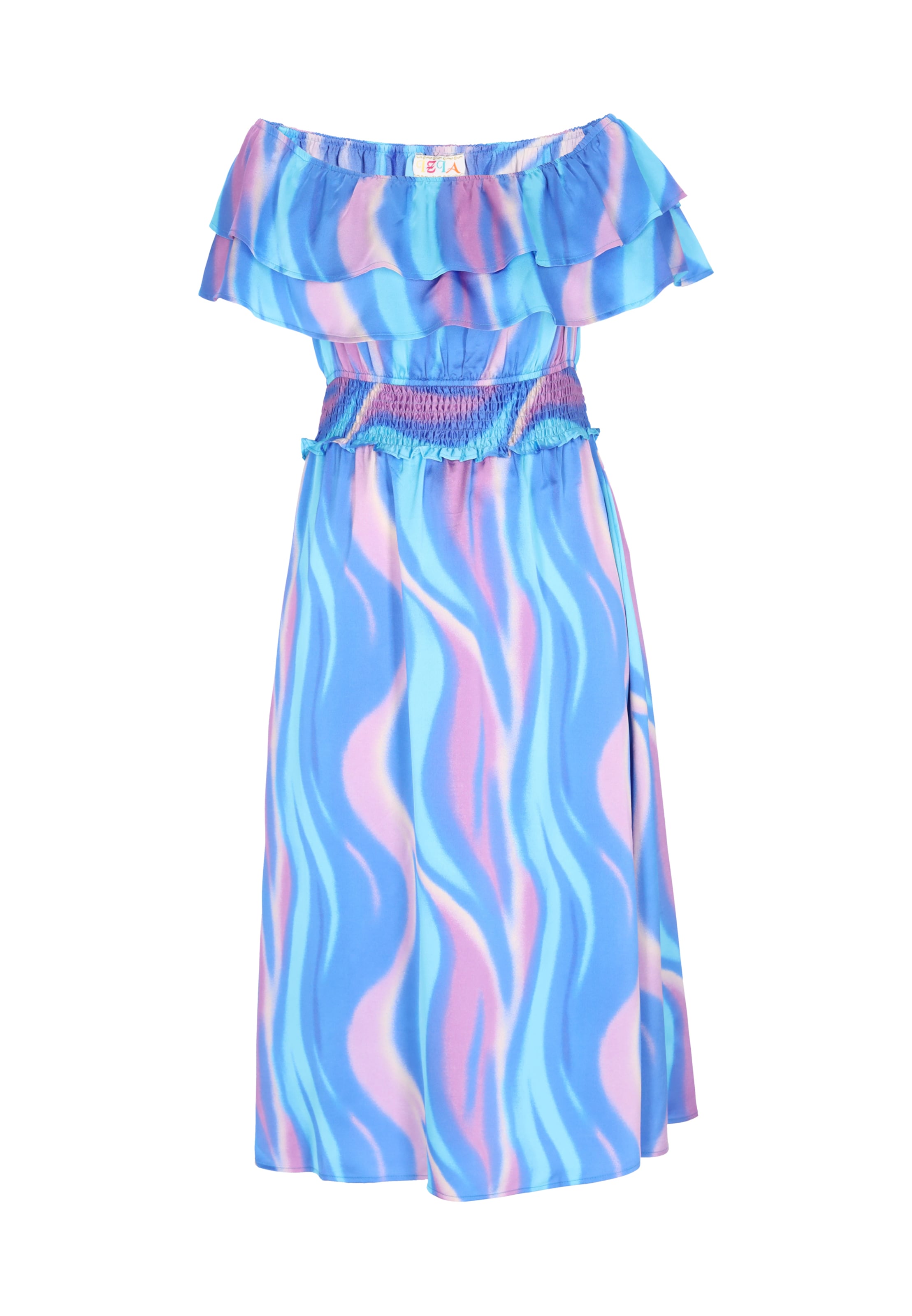 IZIA Zomerjurk 'Festival' in Blauw: voorkant