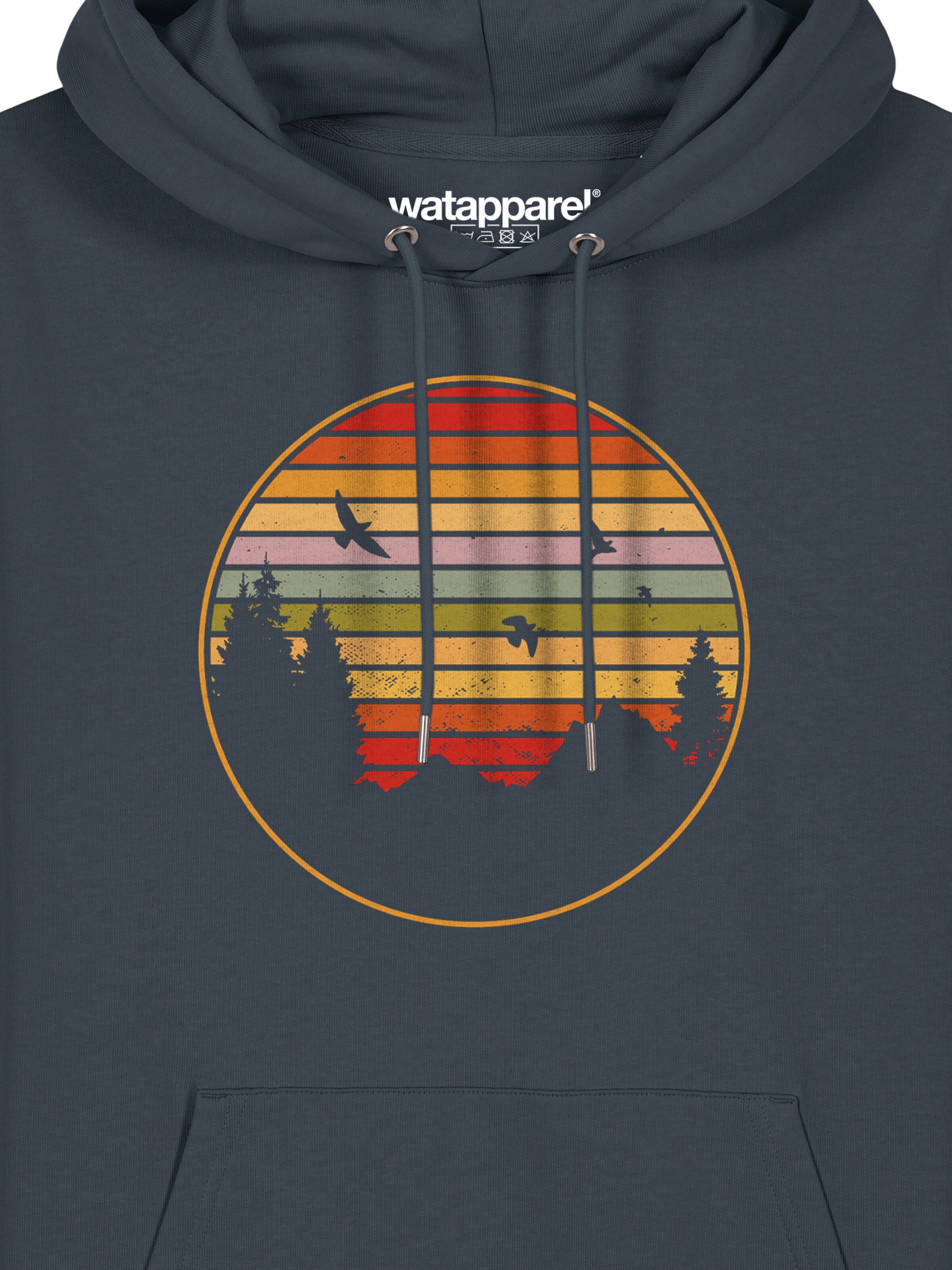 Felpa ' Sunset Berge & Tannen ' di Watapparel in grigio