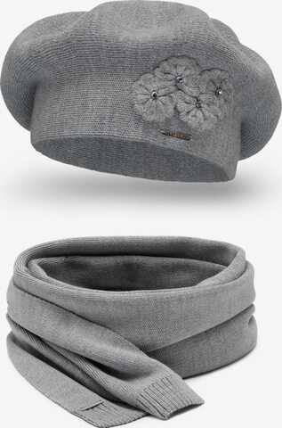 Vivisence Beanie '7006 Set' in Grey: front