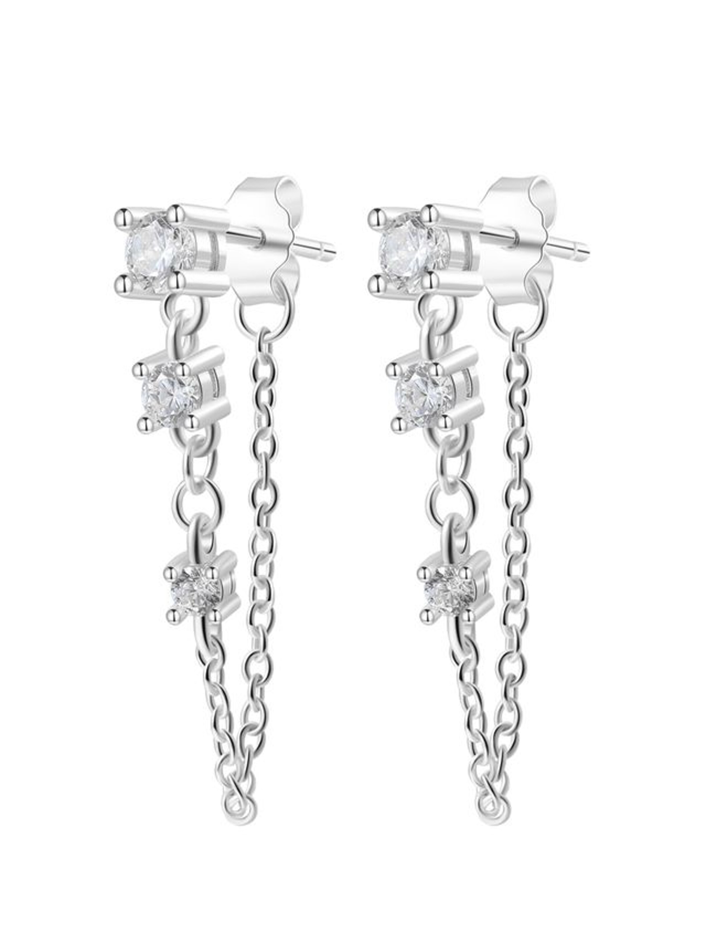 Hey Happiness - Pendientes 'Stardust' en plata: frente