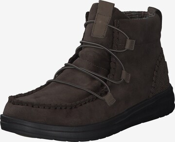 HEY DUDE Ankle Boots in Brown: front
