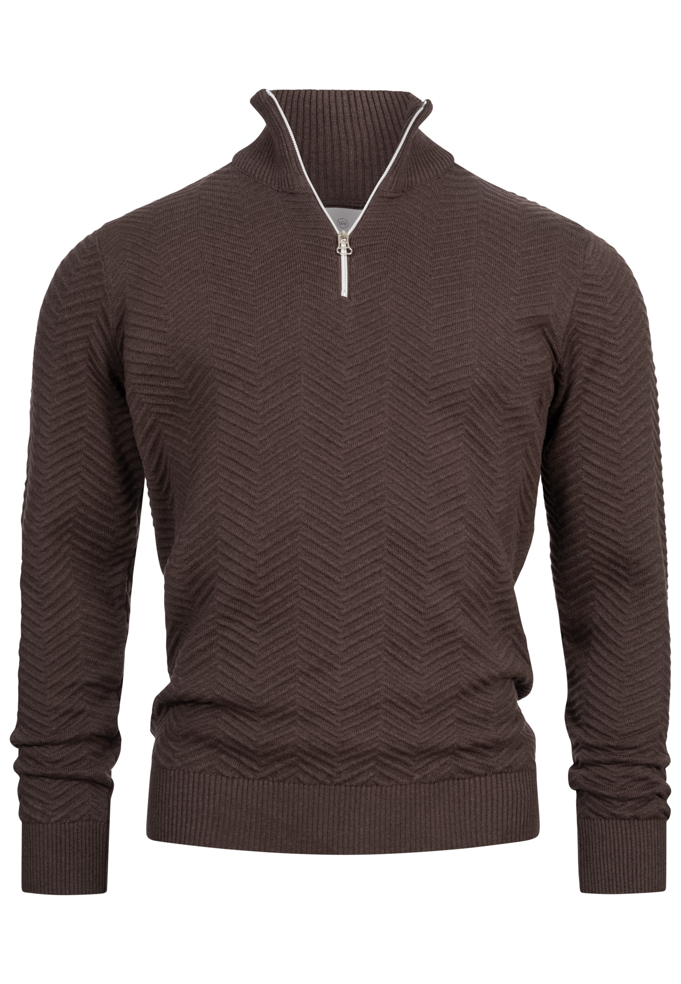 Kronstadt Pullover 'Carlo' in Braun: Vorderseite