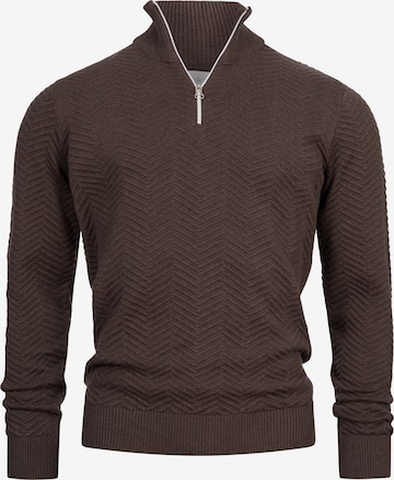 Kronstadt Sweater 'Carlo' in Brown: front