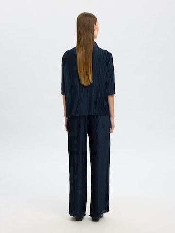 SELECTED FEMME Wide leg Trousers 'SLFELMA' in Blue