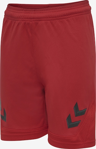 Hummel Regular Workout Pants 'Lead' in Red
