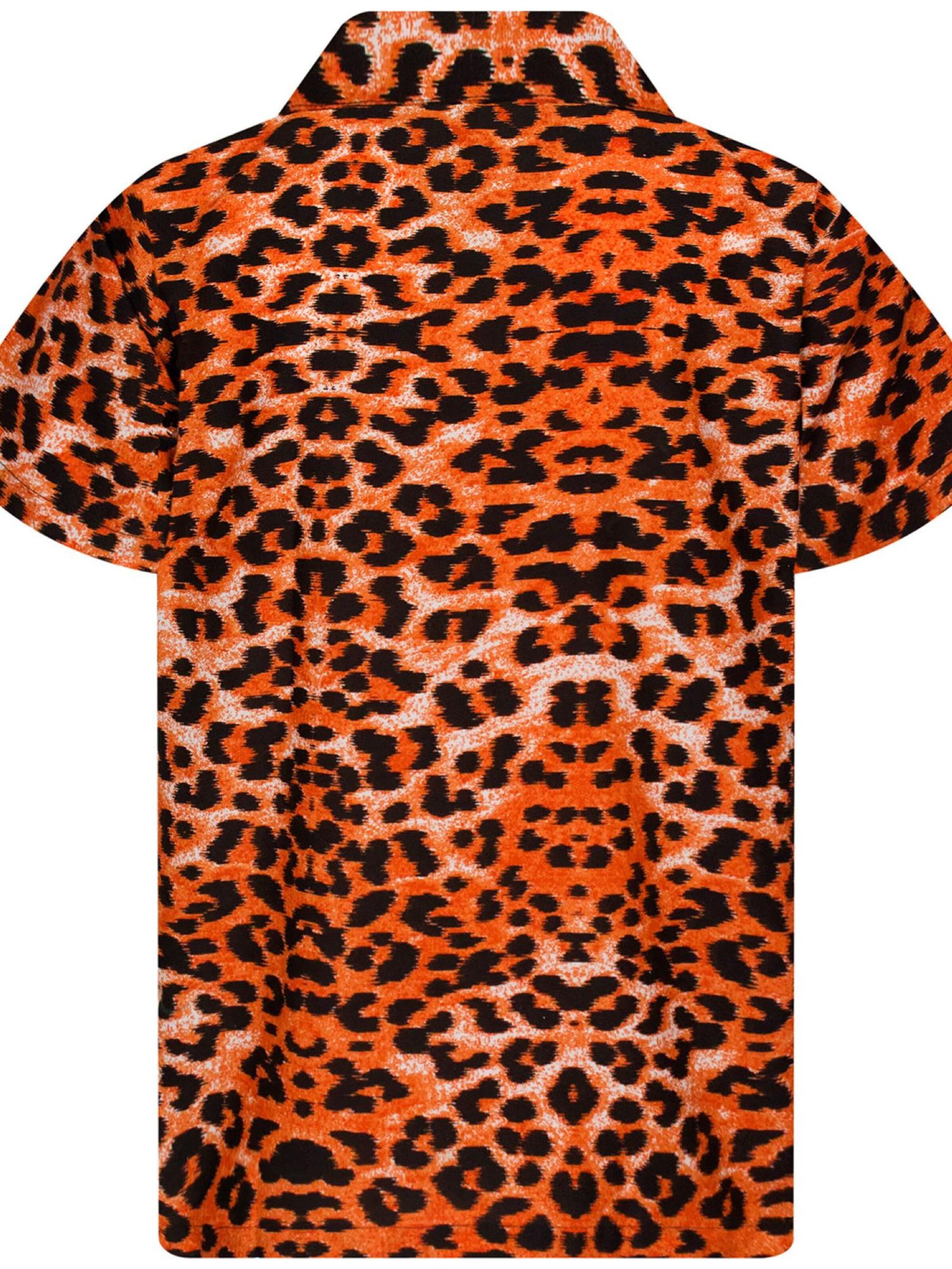 King Kameha Shirt 'Leopard'‌‌‌ in Orange