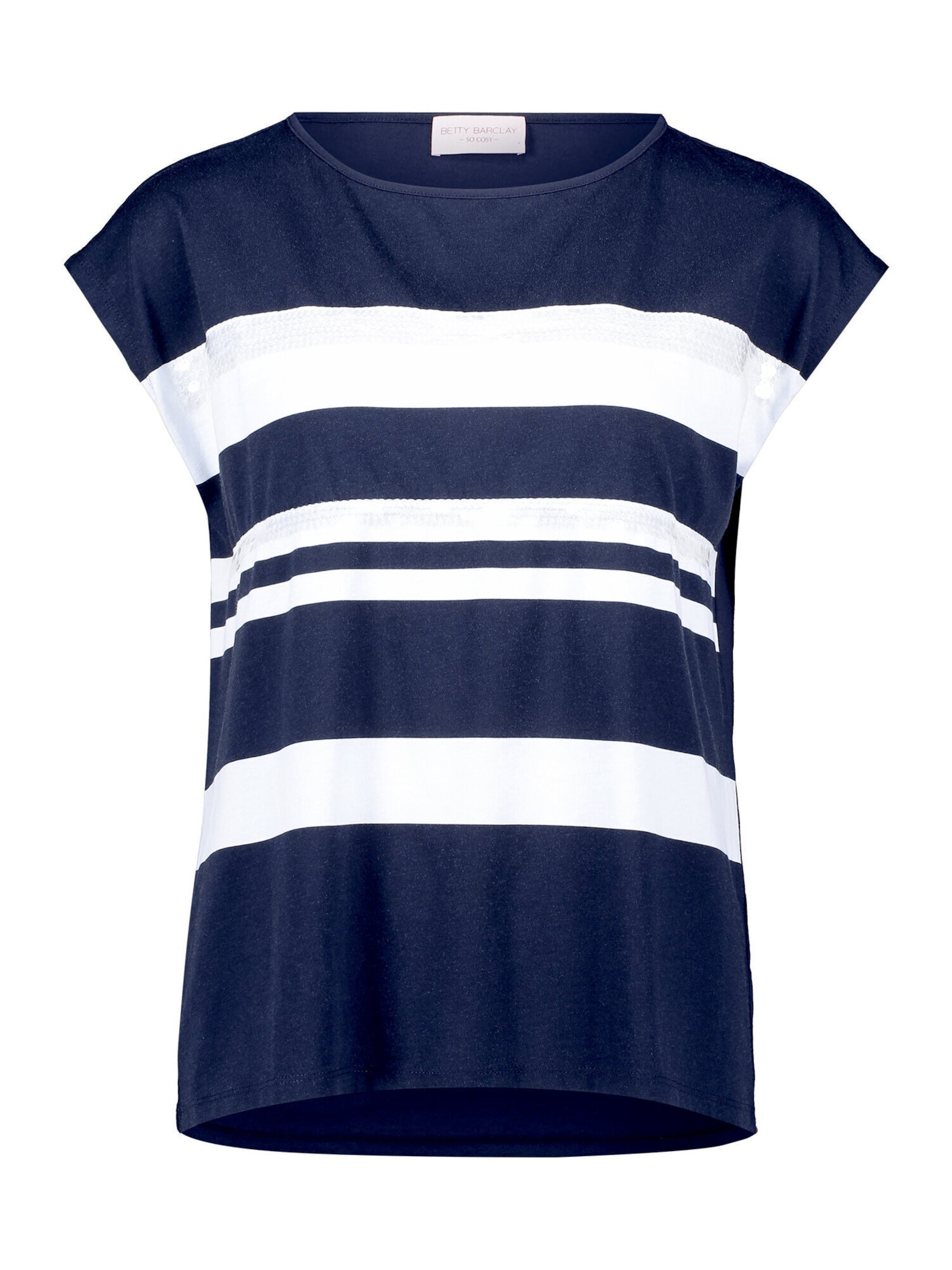 Betty Barclay T-shirt en S en bleu foncé / blanc, Vue avec produit