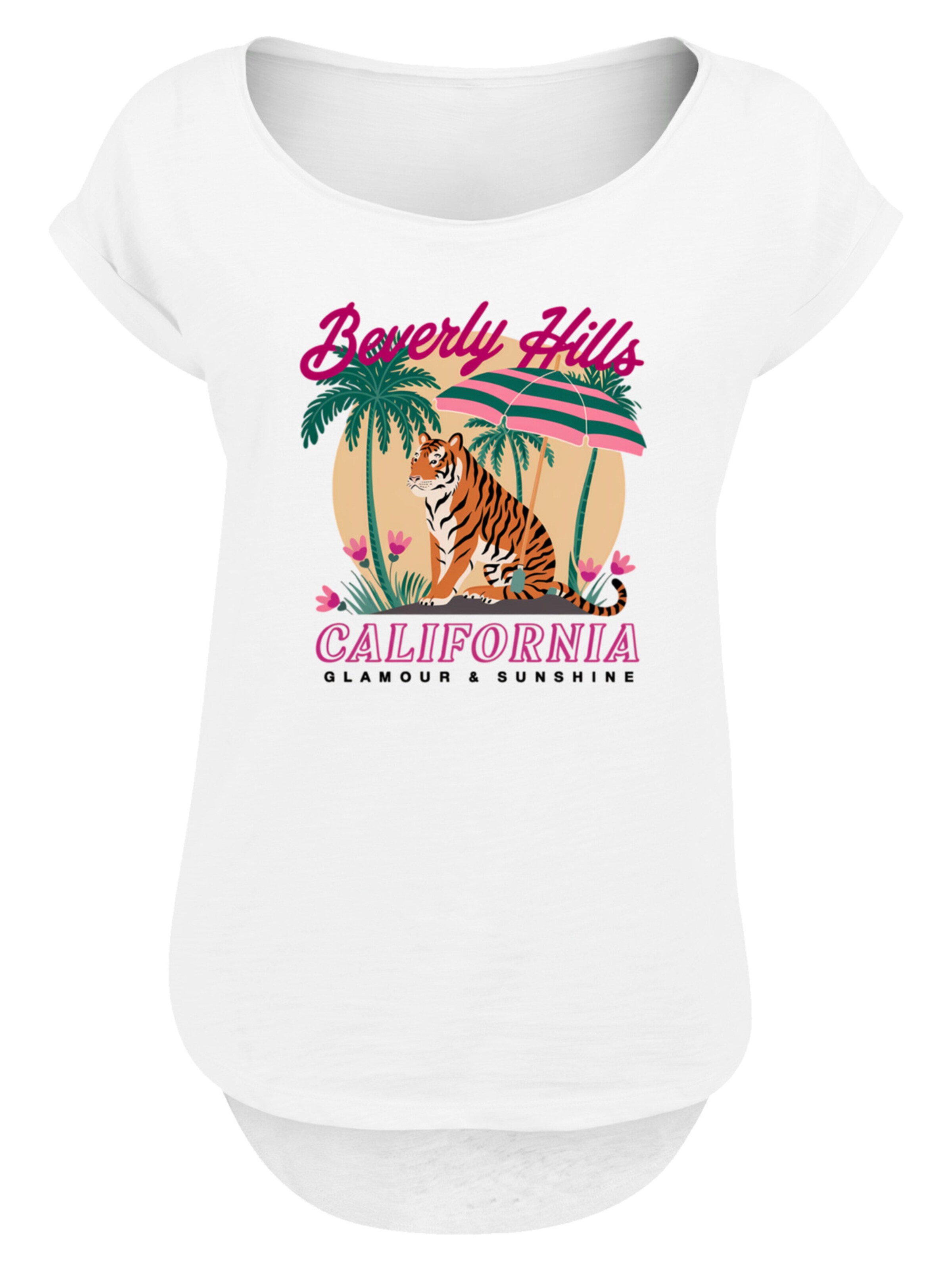 F4NT4STIC Shirt 'Beverly Hills California Glamour Summer' in Wit: voorkant