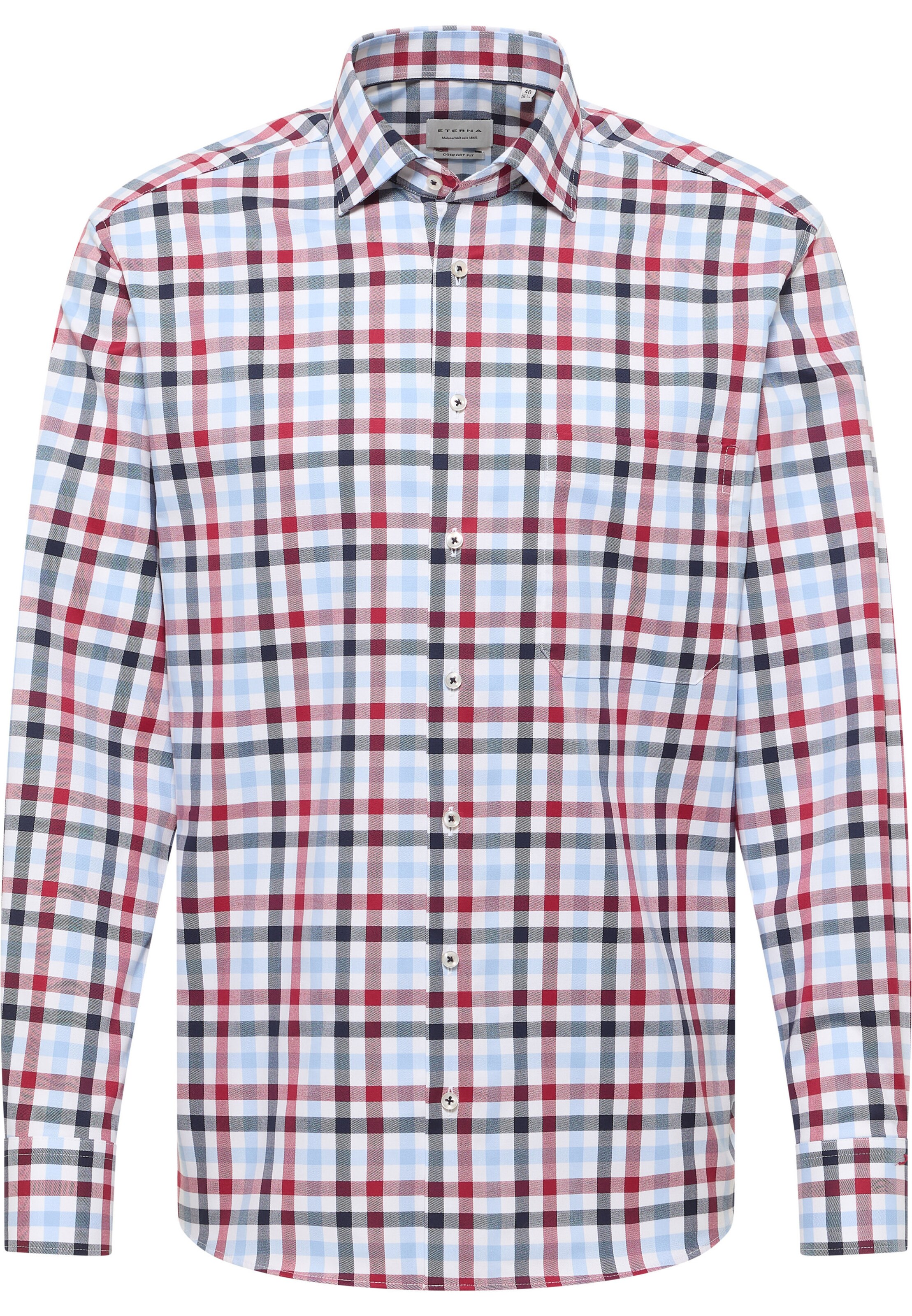 ETERNA Comfort fit Button Up Shirt in Red: front