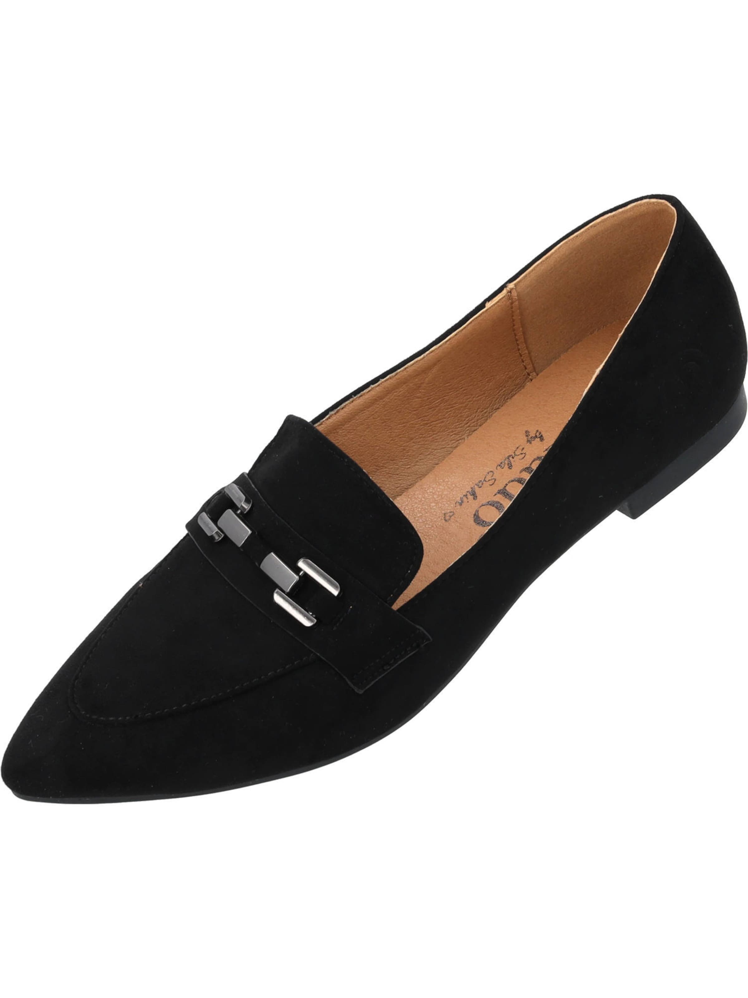 Palado by Sila Sahin Mocassins 'Lixis' in Zwart: voorkant