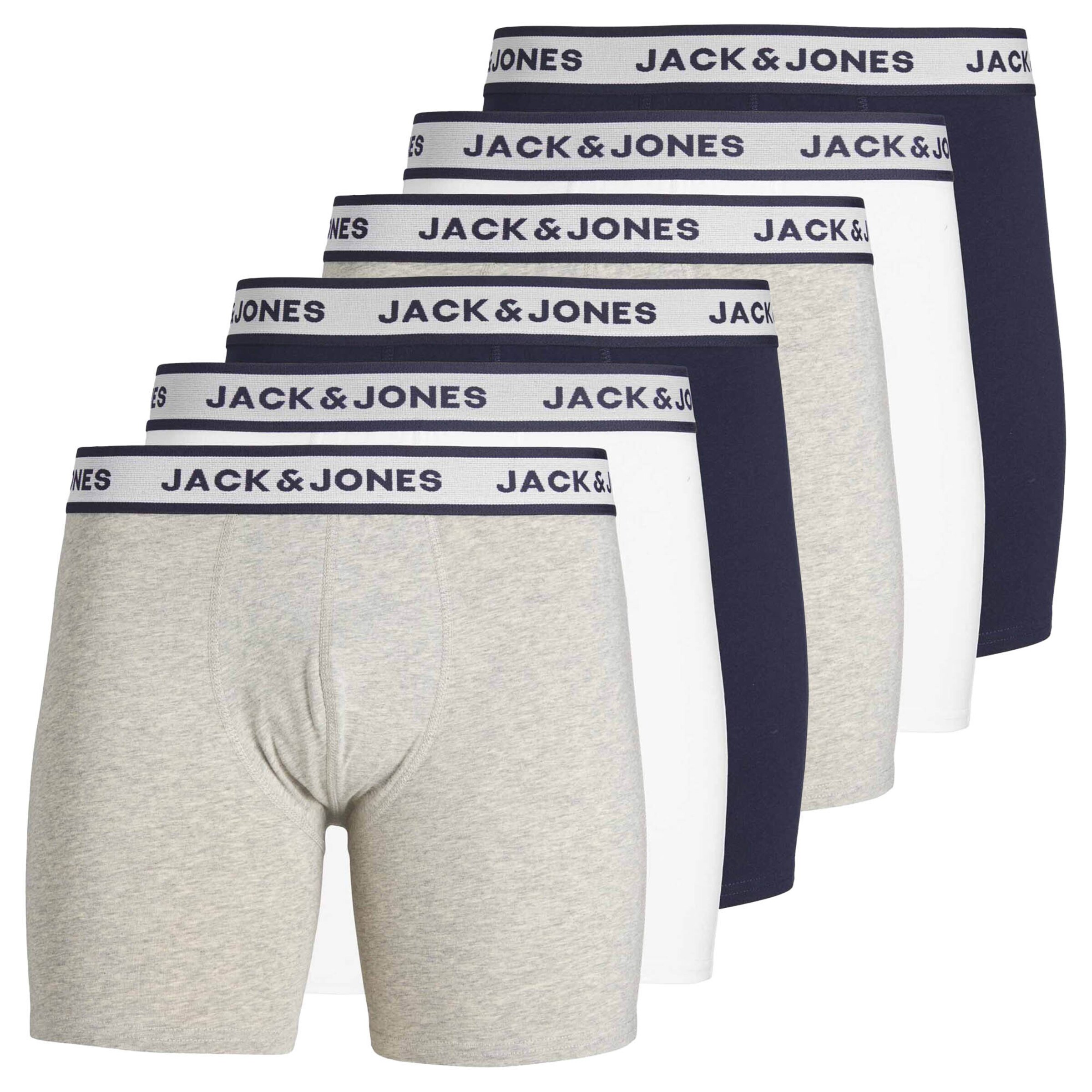 tengerészkék / világosszürke / fekete / fehér JACK & JONES Boxeralsók, Termék nézet
