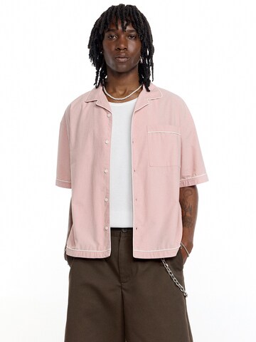 Fit confort Chemise Pull&Bear en rose : devant