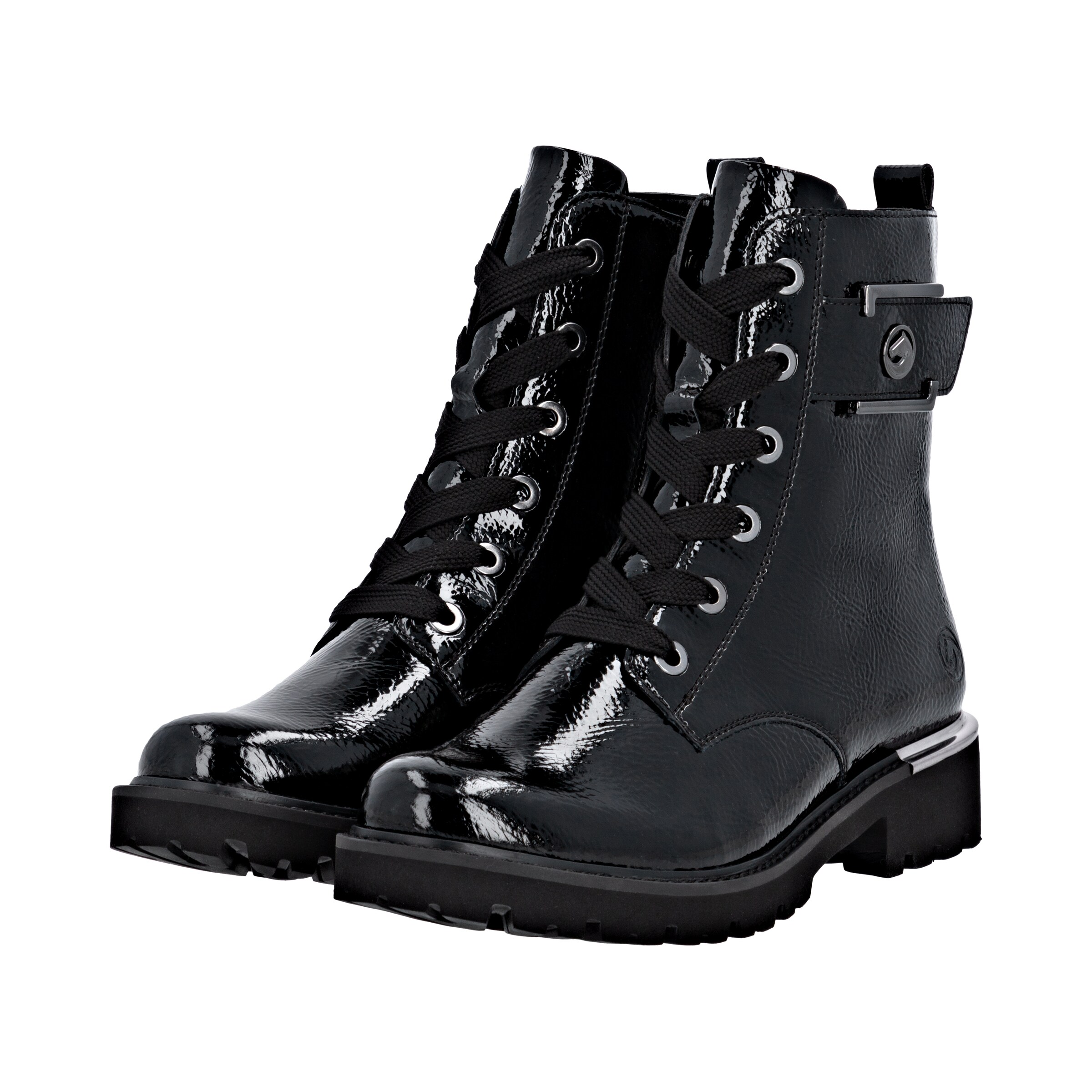 REMONTE Schnürstiefelette in Schwarz