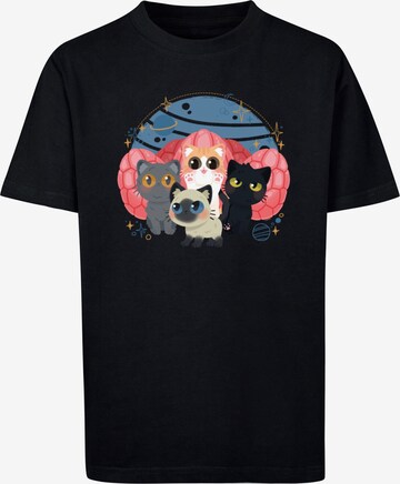 ABSOLUTE CULT T-Shirt 'The Marvels - Flerkittens Chibbi' in Schwarz: predná strana