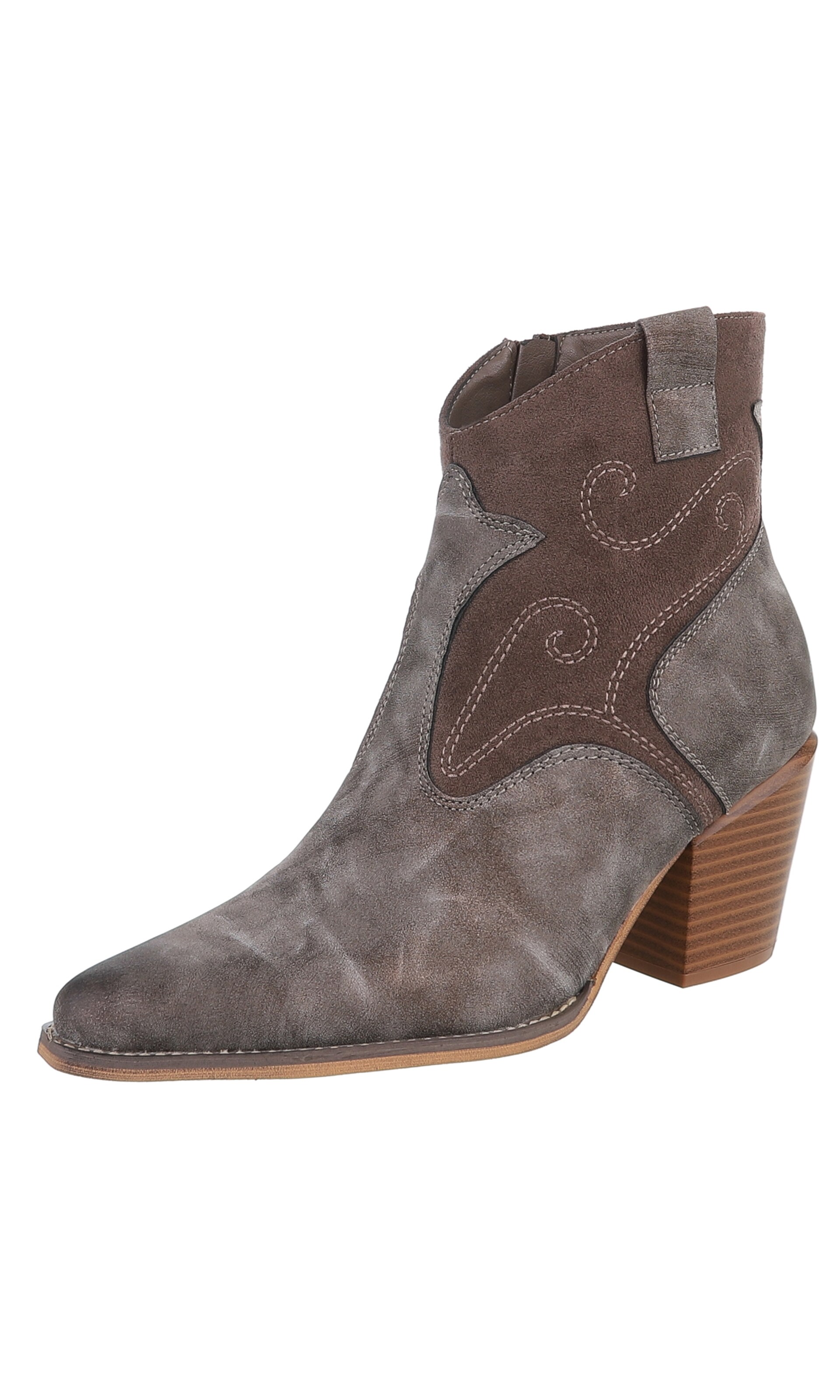 Ital-Design Cowboystiefel in Braun: Vorderseite