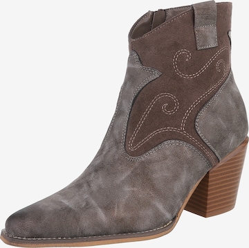 Ital-Design Cowboy Boots in Brown: front