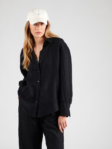 Gina Tricot Bluse in Schwarz: Vorderseite