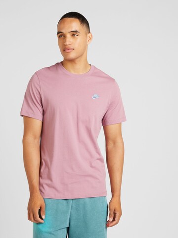 Nike Sportswear Shirt 'CLUB' in Purple: front