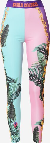 Skinny Leggings Carlo Colucci en mélange de couleurs : devant