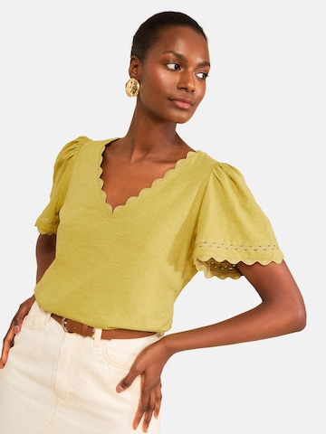 Maglietta di love & roses in verde: frontale