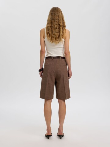 SELECTED Regular Broek in Bruin