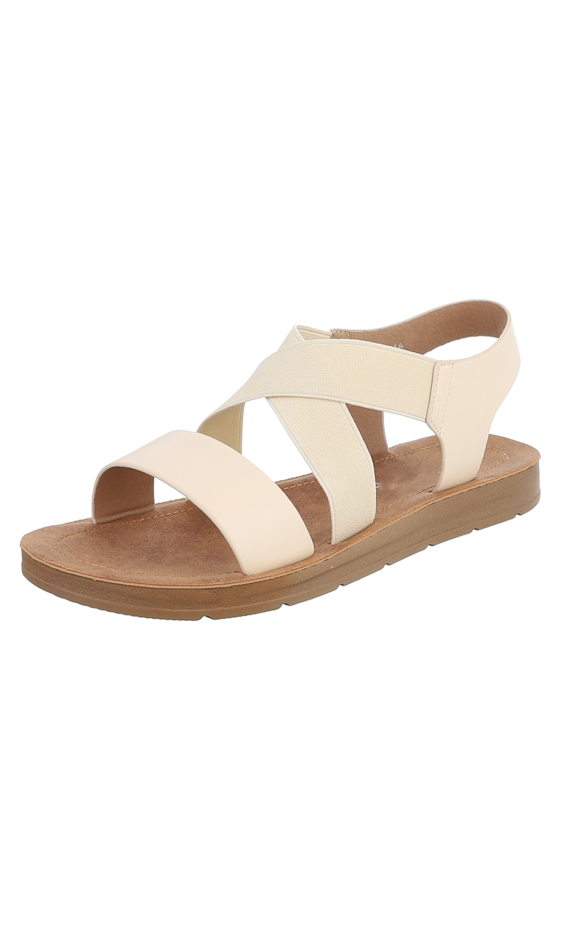Ital-Design Strap Sandals in Yellow: front