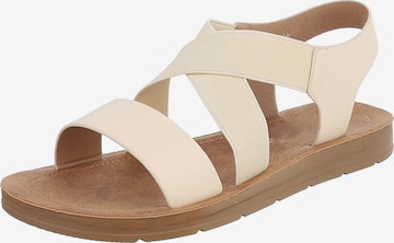 Ital-Design Strap Sandals in Yellow: front