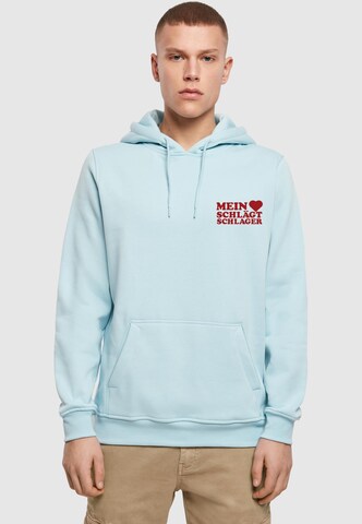 Merchcode Sweatshirt 'MHSS' in Blau: Vorderseite
