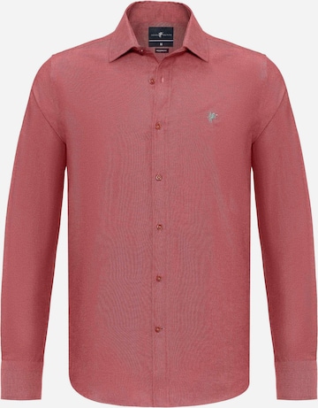 DENIM CULTURE Regular fit Button Up Shirt 'Jon' in Red: front