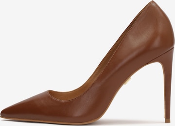 Escarpins Kazar en marron : devant
