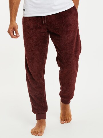 Pantalon de pyjama Threadbare en rouge : devant