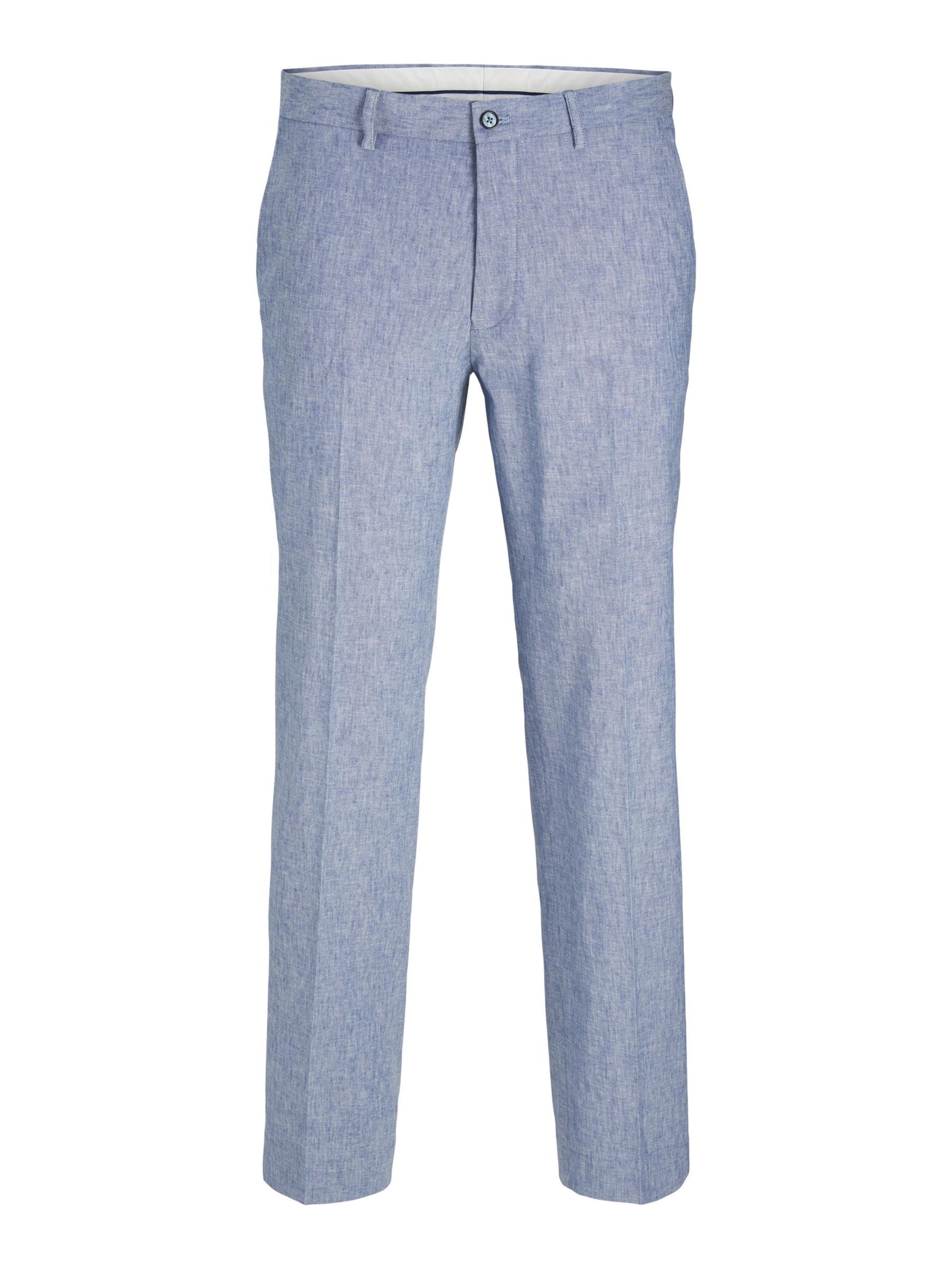 Jack &amp; Jones Plus Slim fit Pleat-front trousers in Blue: front