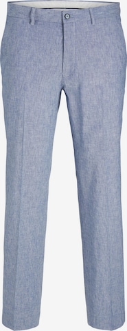 Jack & Jones Plus Slim fit Pleat-front trousers in Blue: front