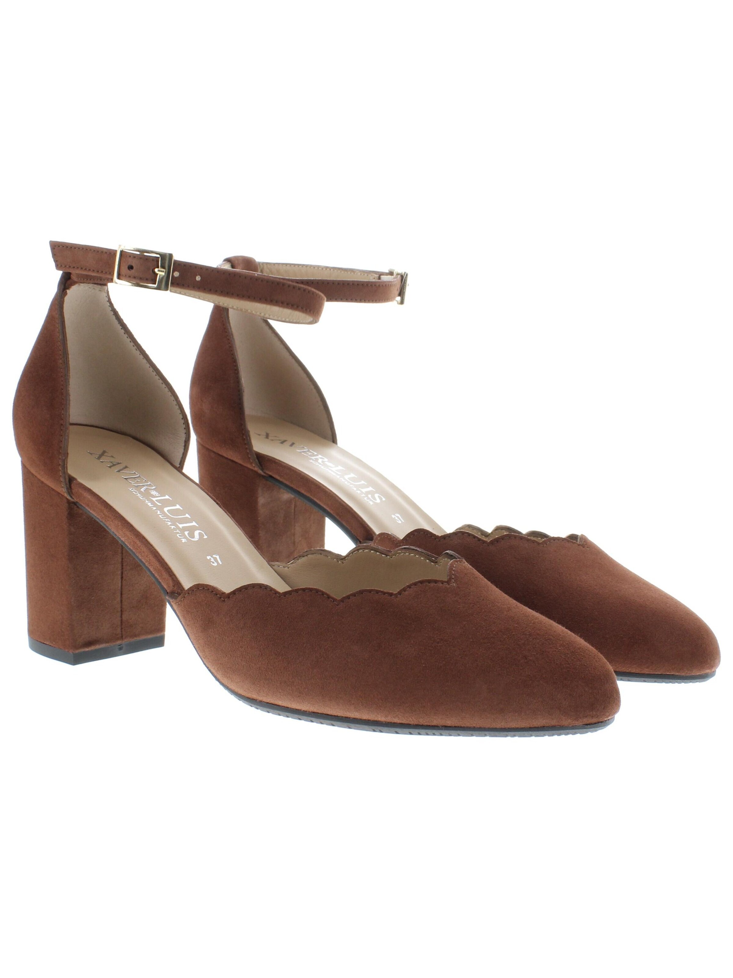 XAVER LUIS Schuhmanufaktur Pumps 'VIOLA' in Brown