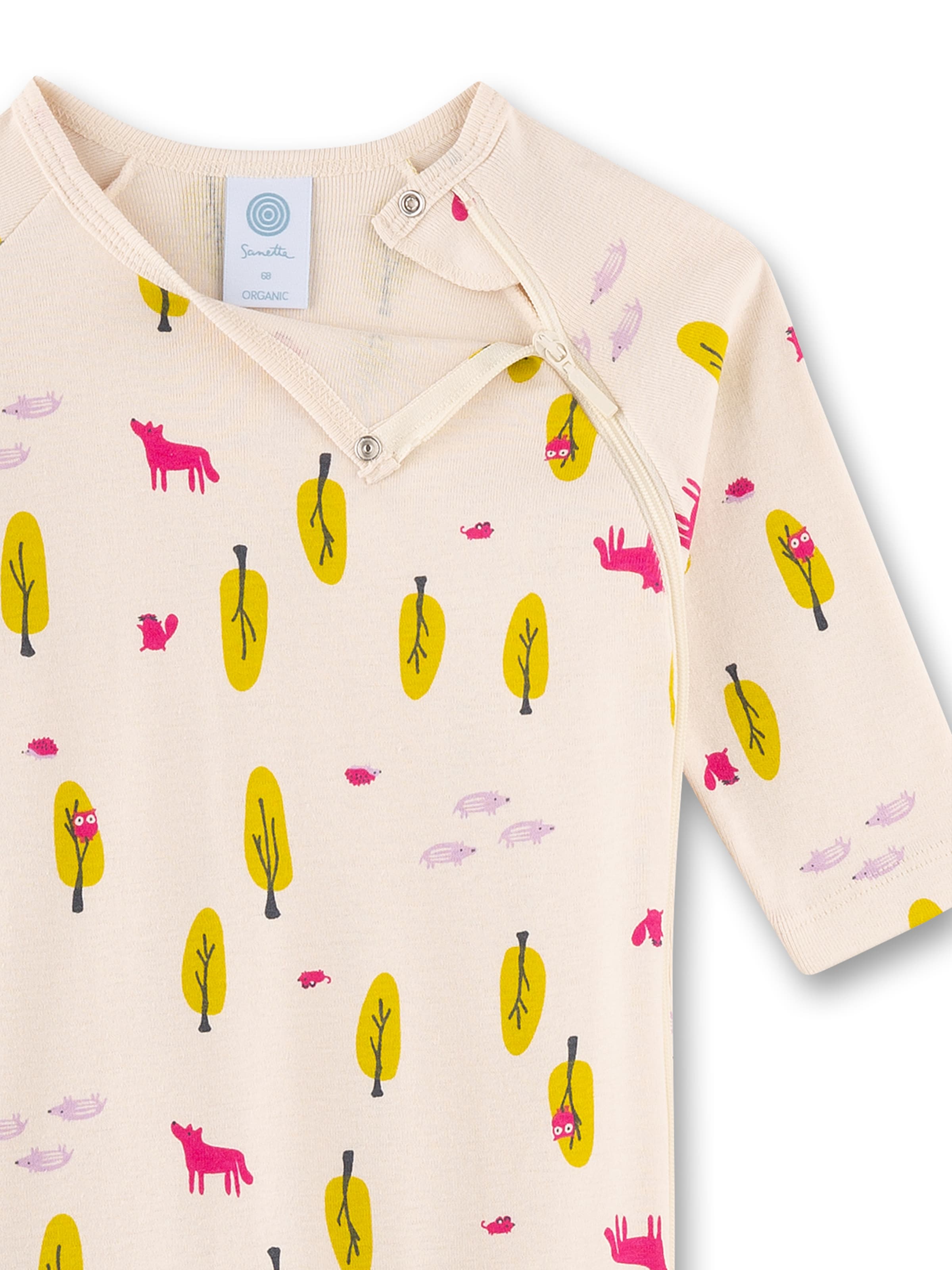 Tutina / body per bambino 'Waldtiere' di Sanetta in beige