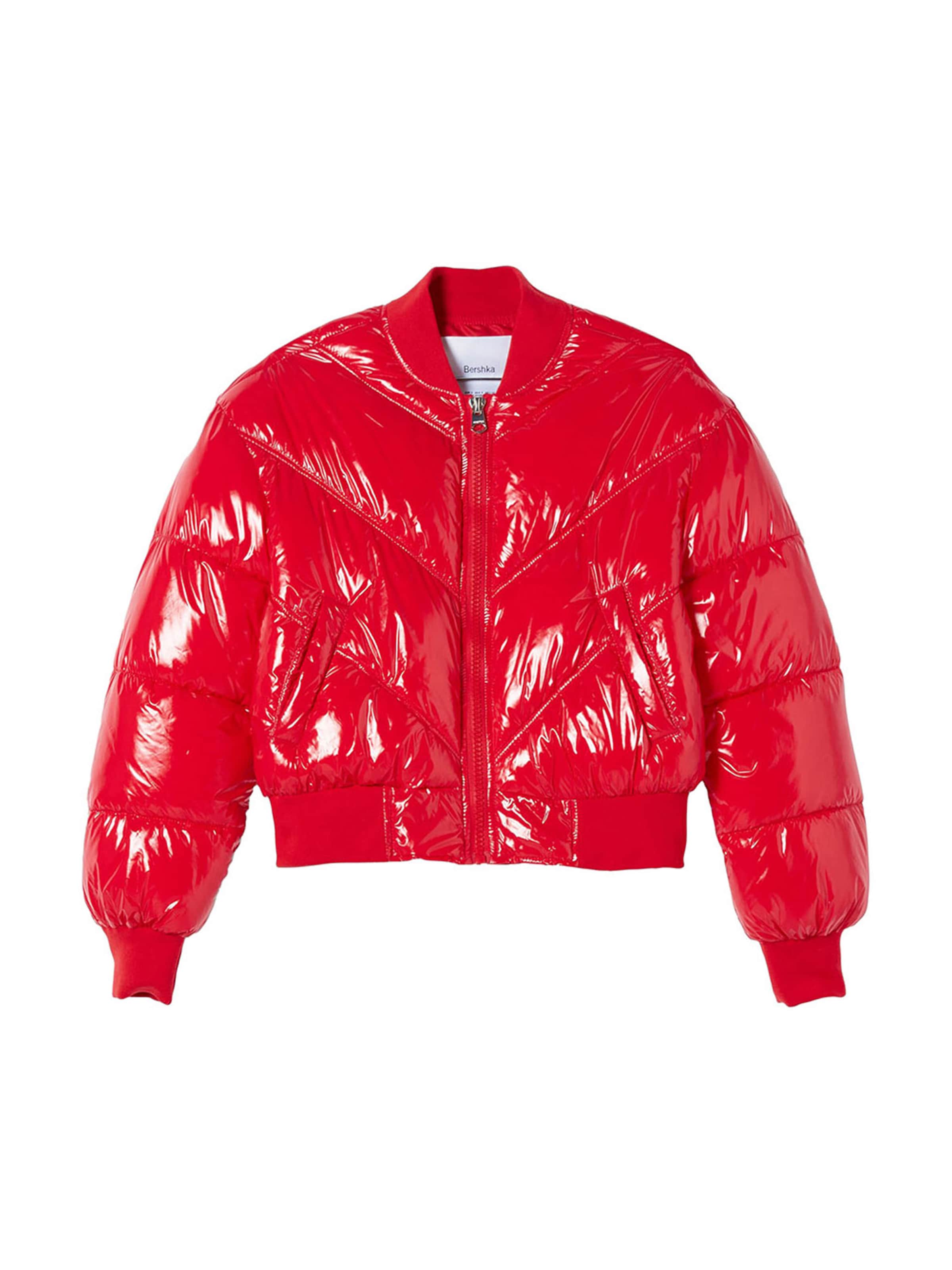 Bershka red puffer online