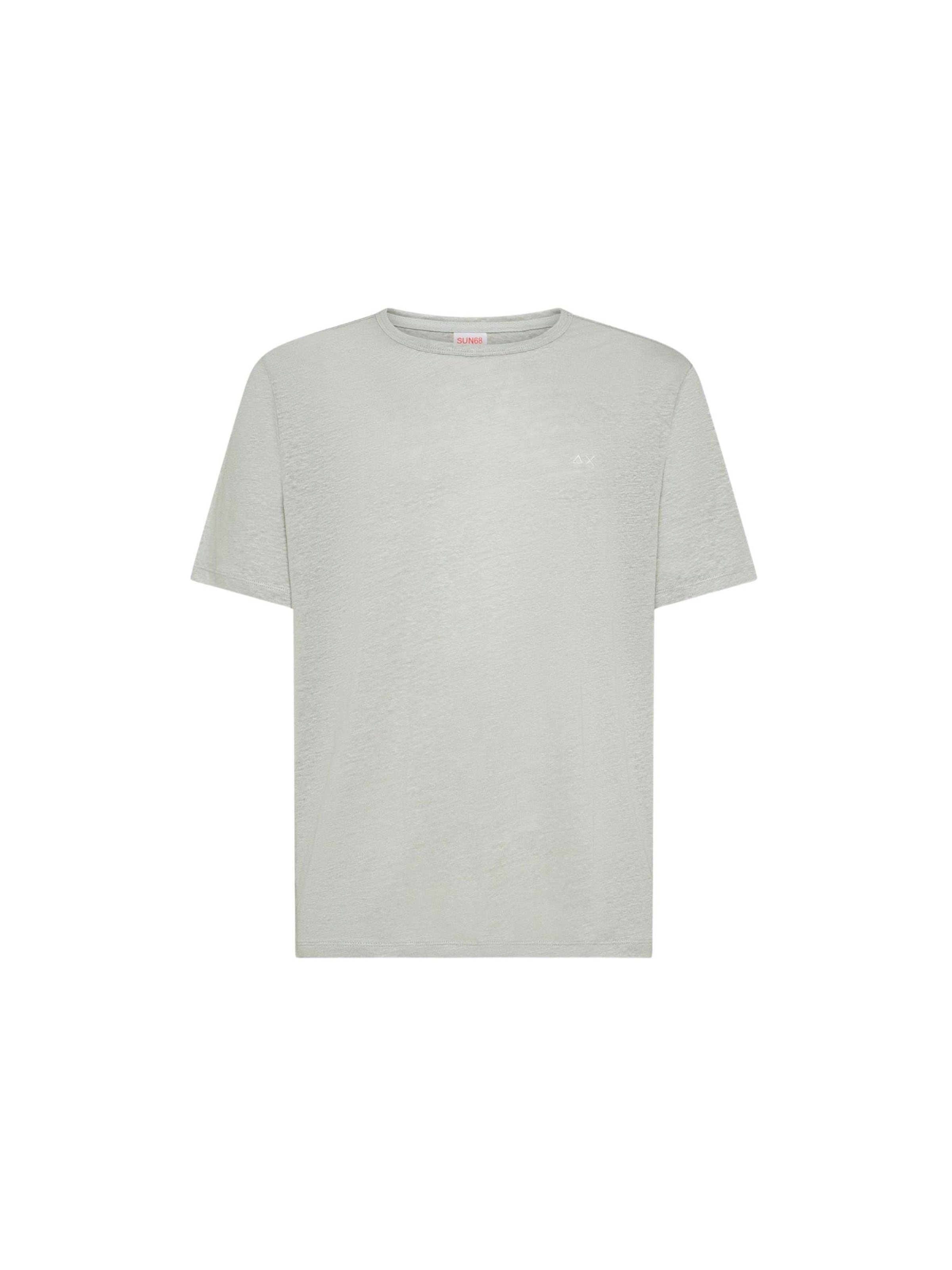 SUN68 - Camiseta 'T-SHIRT JERSEY LINEN S/S' en gris: frente