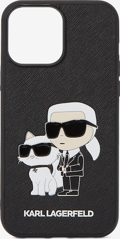 Karl Lagerfeld Smartphonehoesje 'Ikonik 2.0  iPhone 13 Pro Max' in Zwart: voorkant