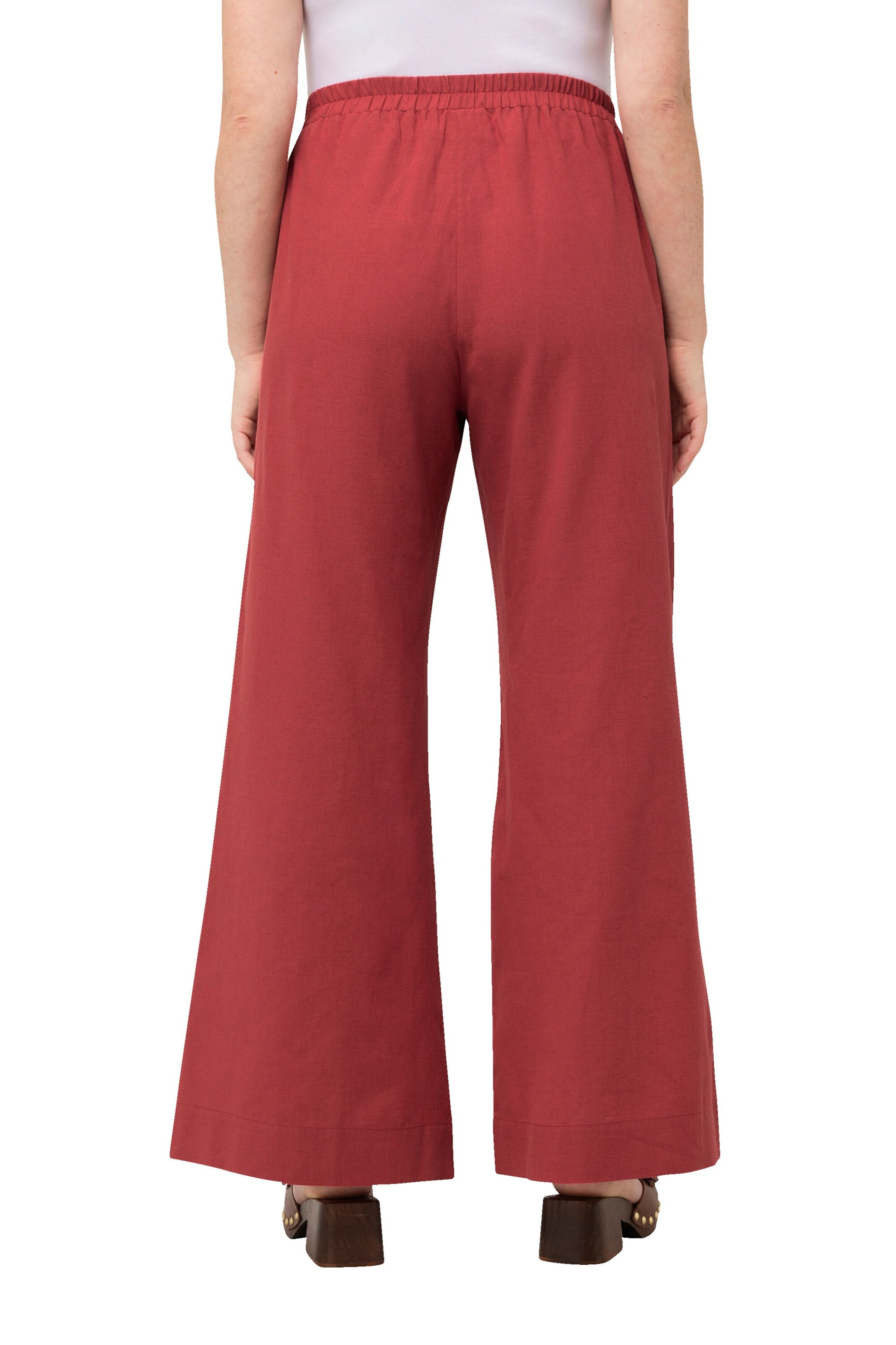 Ulla Popken Wide leg Broek in Rood