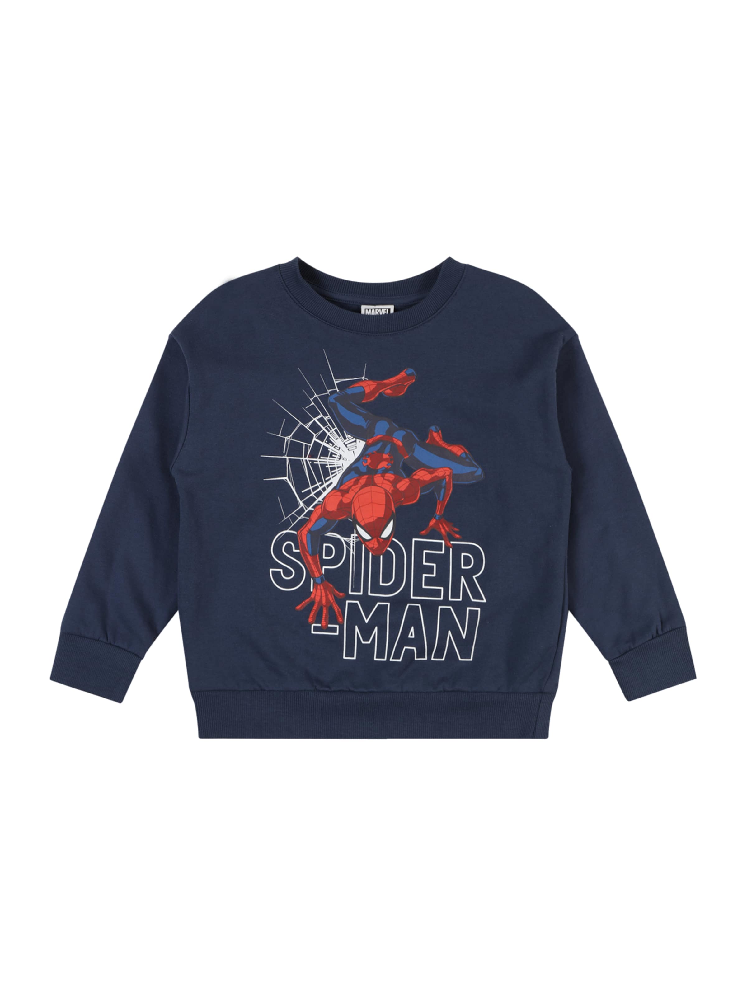 Bluză de molton 'Spiderman' de la Lindex pe albastru: față