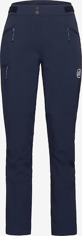 MAMMUT Regular Outdoor Pants in Blue: front
