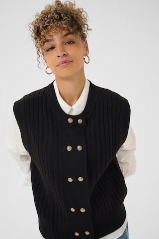Gilet 'Eroka' Cream en noir