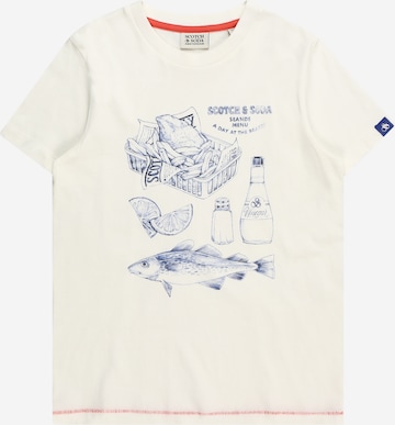 T-Shirt SCOTCH & SODA en blanc : devant