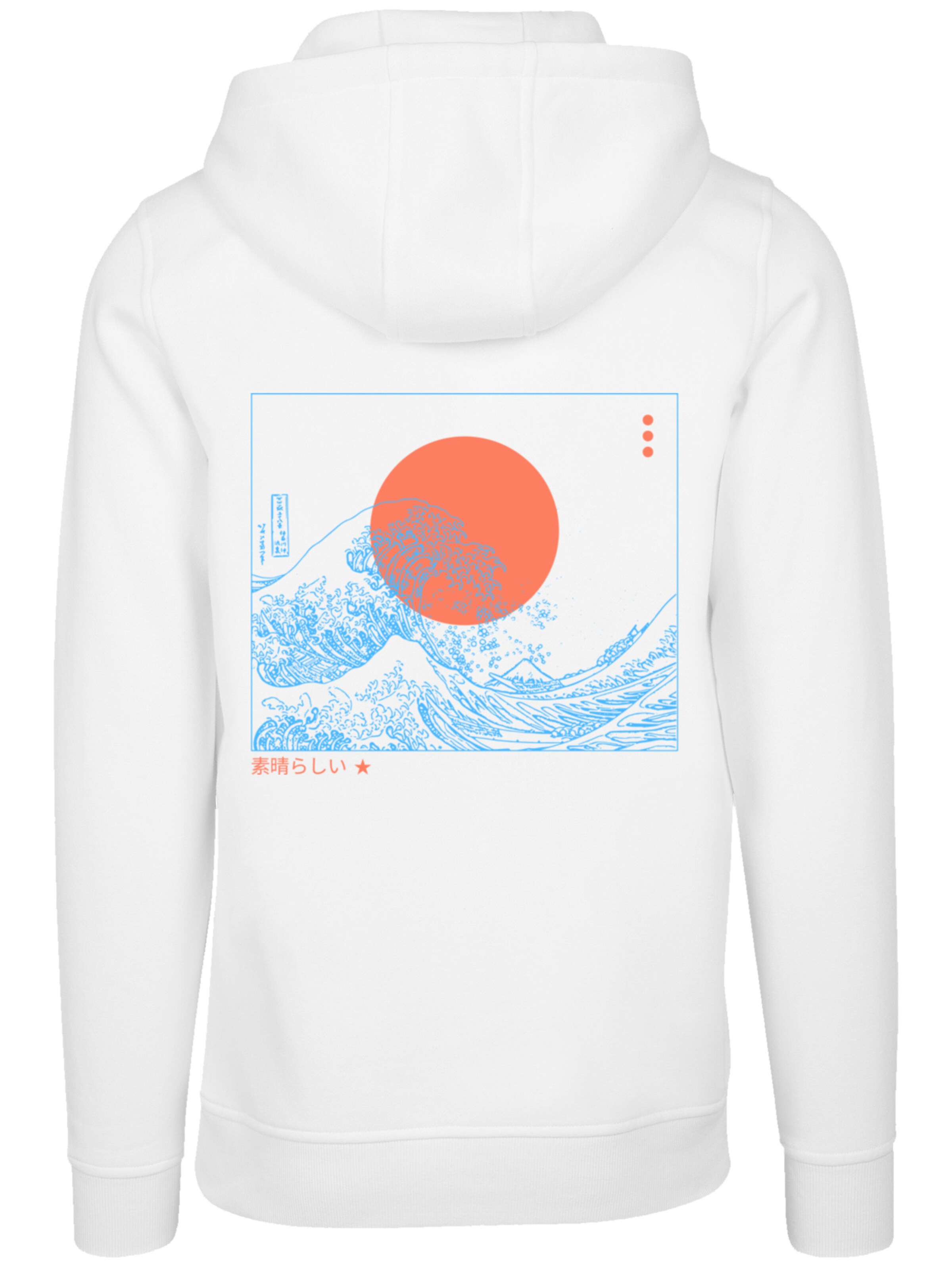 Sweat-shirt 'Kanagawa Welle Japan' F4NT4STIC en blanc