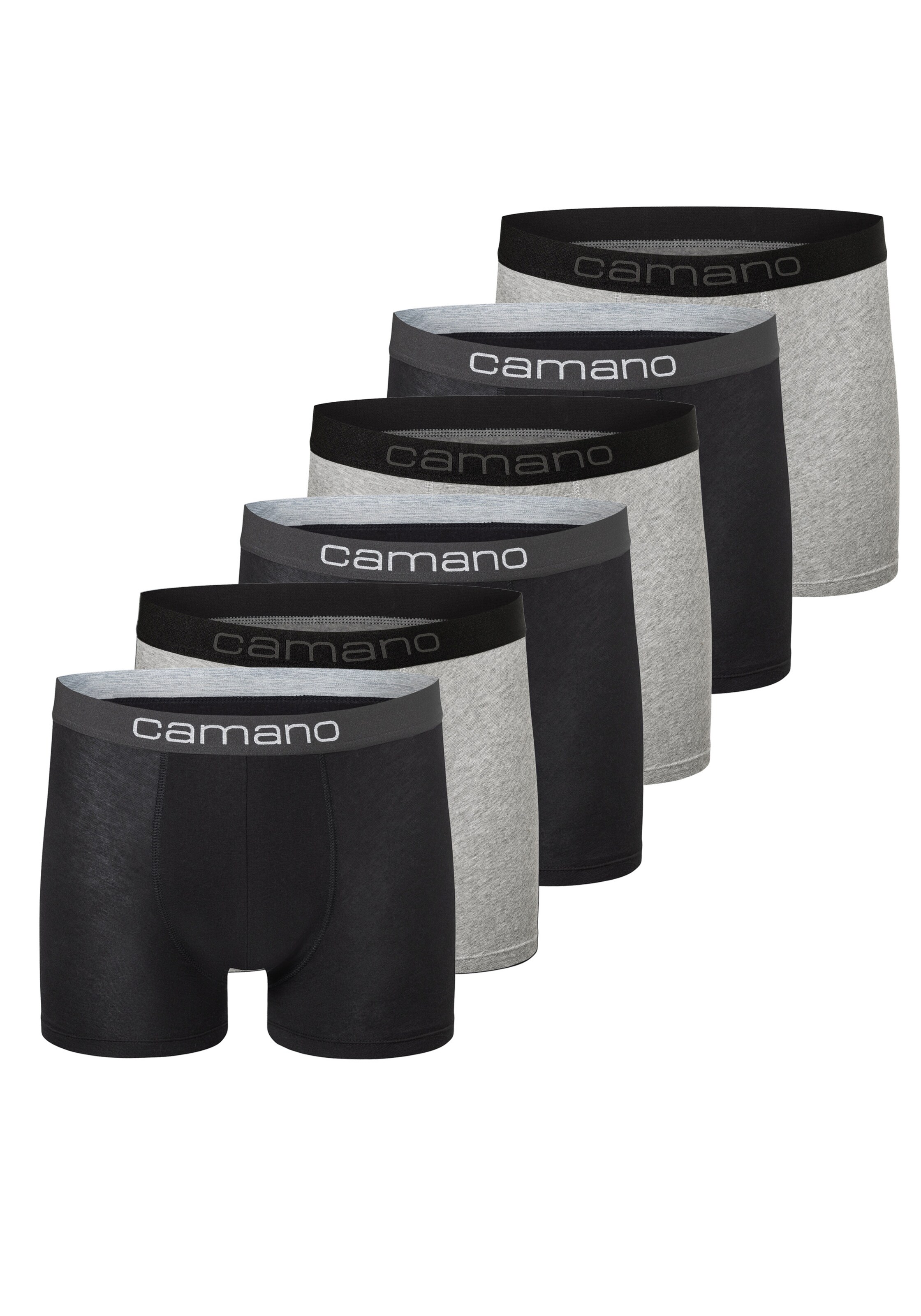 Boxer di camano in grigio: frontale