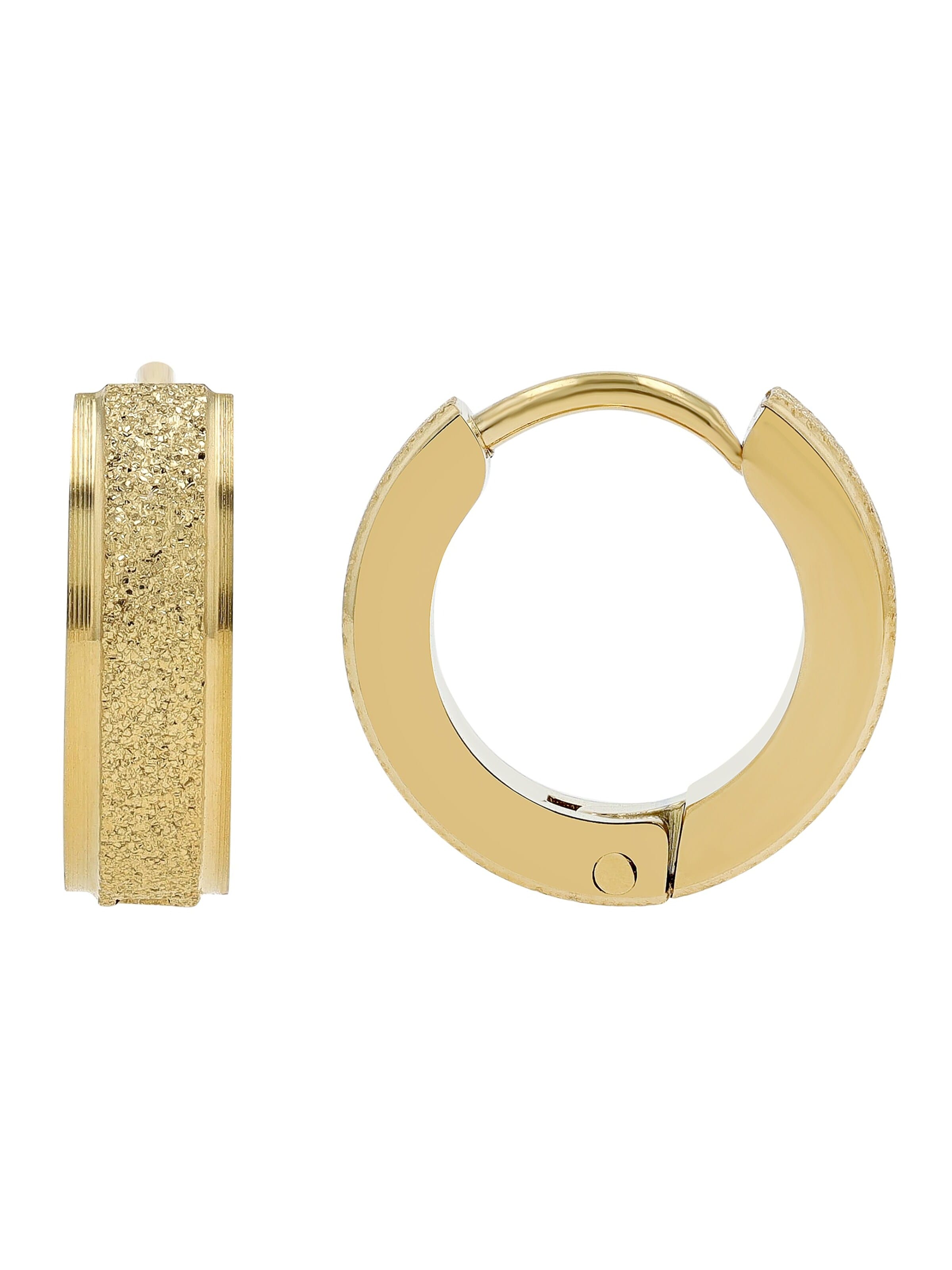 Akzent Earrings 'Edelstahl, D: 9 mm/ 4 mm breite, hautverträglich' in Gold