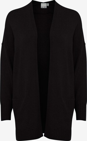 Cardigan 'SELLA' ICHI en noir : devant