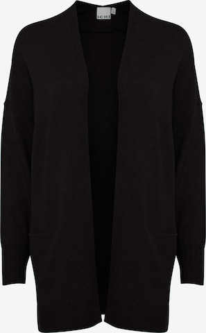 Cardigan 'SELLA' ICHI en noir : devant